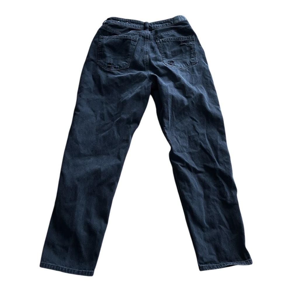 American Eagle Ripped Mom Straight Black Jeans - Picture 4 of 8